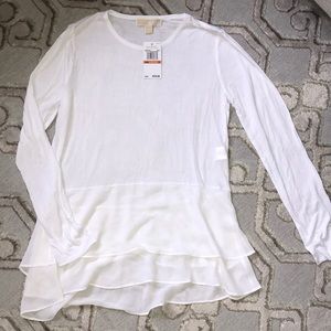 Michael Kors white tiered top